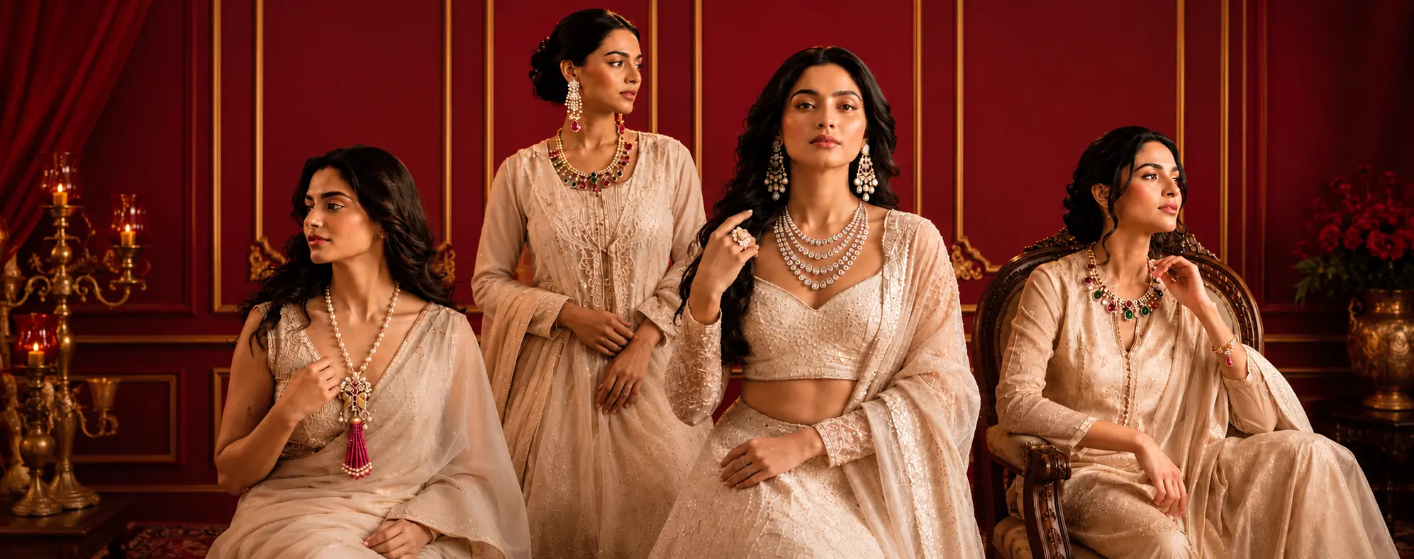 A curated fine jewellery collection — Polki, Kundan and diamond pieces at Solitaire